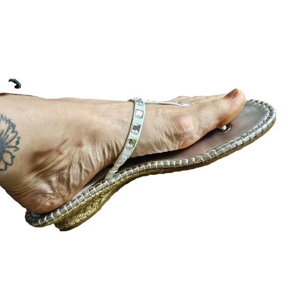 Cole Haan Women's leather silver Embellished Sandals size 9 - Picture 4 of 14